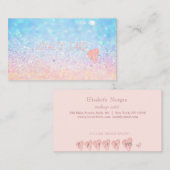 Moderne professionele glitter Bokeh Hearts Klantenkaartje (Voorkant / Achterkant)