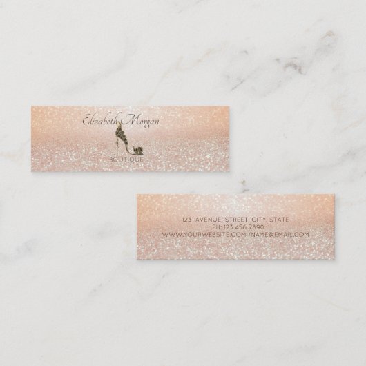 Moderne professionele Glitter Bokeh, hoge niveaus Mini Visitekaartje (Voorkant / Achterkant)