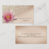 Moderne Professionele Glitter Bokeh Waterverf Lotu Visitekaartje (Voorkant / Achterkant)