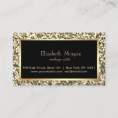 Moderne professionele glitter frame loyaliteitskaa klantenkaartje (Achterkant)