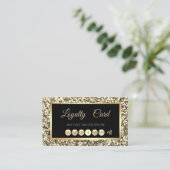 Moderne professionele glitter frame loyaliteitskaa klantenkaartje (Staand voorkant)