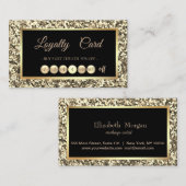 Moderne professionele Glitter Lijst Loyalty Kaart (Voorkant / Achterkant)