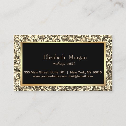 Moderne professionele Glitter Lijst Loyalty Kaart (Achterkant)