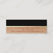 Moderne professionele glitter lips, makreelartiest mini visitekaartje (Achterkant)