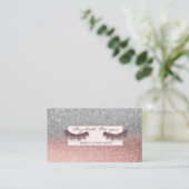 Moderne professionele glitter valse wimpers, frame visitekaartje (Staand voorkant)