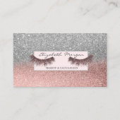 Moderne professionele glitter valse wimpers, frame visitekaartje (Voorkant)