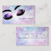 Moderne Professionele Glitter Wimpers Make-up Boke Visitekaartje (Voorkant / Achterkant)