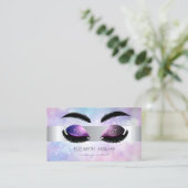 Moderne Professionele Glitter Wimpers Make-up Visitekaartje (Staand voorkant)