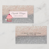 Moderne Professionele Glitters, Lijst, Cupcake Visitekaartje (Voorkant / Achterkant)