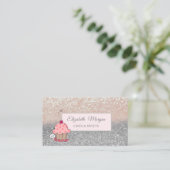 Moderne Professionele Glitters, Lijst, Cupcake Visitekaartje (Staand voorkant)
