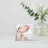 Moderne professionele glitters lippen, föhn vierkante visitekaartje (Staand voorkant)