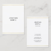 Moderne, professionele Gold look stijlvol, stijlvo Visitekaartje (Voorkant / Achterkant)