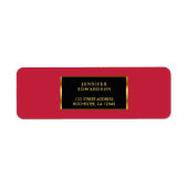 Moderne professionele goud zwarte kardinaalrood etiket (Voorkant)