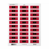 Moderne professionele goud zwarte kardinaalrood etiket (Full Sheet)