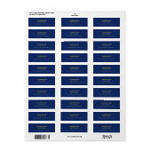 Moderne professionele gouden & blauwe kleur serif etiket (Full Sheet)