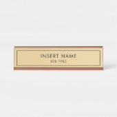 Moderne professionele gouden gradiënt bureau naambordje (Voorkant)