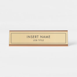 Moderne professionele gouden gradiënt bureau naambordje