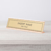 Moderne professionele gouden gradiënt bureau naambordje (Voorkant)