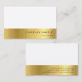 Moderne professionele gouden luxe-zijderoute visitekaartje (Voorkant / Achterkant)