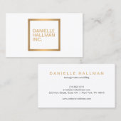 Moderne Professionele Gouden Naam Logo Visitekaartje (Voorkant / Achterkant)