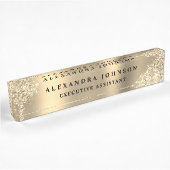 Moderne Professionele Gouden Sparkle Glitter Naambordje