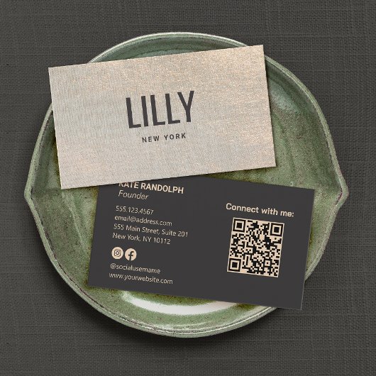 Moderne Professionele Gouden Stijlvolle Textuur Visitekaartje