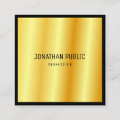 Moderne professionele goudlegante aangepaste Sjabl Vierkante Visitekaartje (Voorkant)