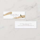 Moderne professionele goudpenseellijn, hoge niveau mini visitekaartje (Voorkant / Achterkant)