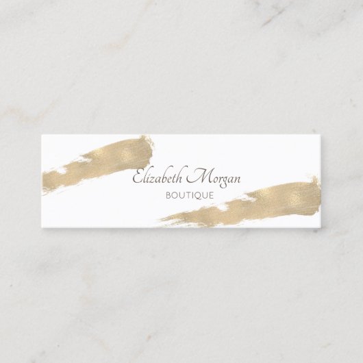 Moderne professionele goudpenseelstreek mini visitekaartje (Voorkant)