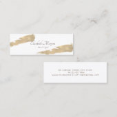 Moderne professionele goudpenseelstreek mini visitekaartje (Voorkant / Achterkant)