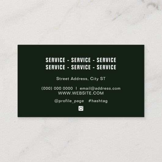 Moderne professionele graszorg visitekaartje (Achterkant)