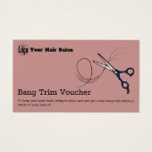 Moderne Professionele Gratis Bang Trim Voucher Kaa Visitekaartje (Voorkant)