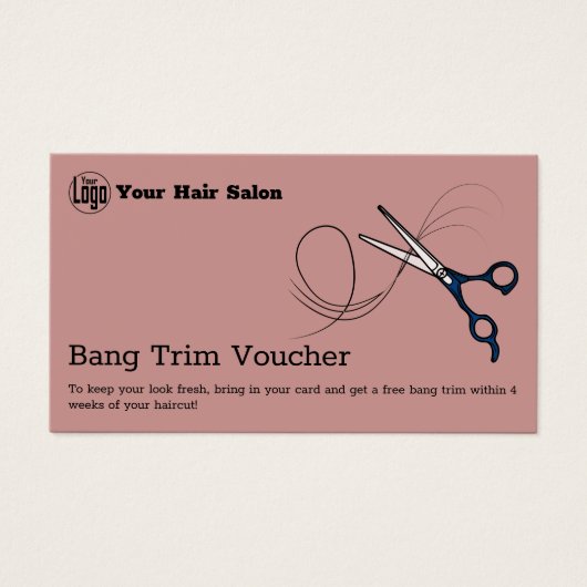 Moderne Professionele Gratis Bang Trim Voucher Kaa Visitekaartje (Voorkant)