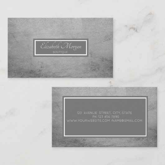 Moderne professionele grijs, Lijst Visitekaartje (Voorkant / Achterkant)