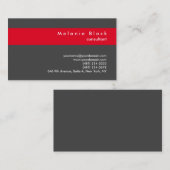 Moderne Professionele Grijs Rood Consultant Manage Visitekaartje (Voorkant / Achterkant)