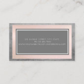 Moderne professionele grijs, roze, Lijst Visitekaartje (Achterkant)