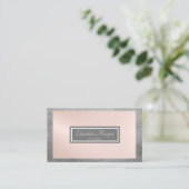 Moderne professionele grijs, roze, Lijst Visitekaartje (Staand voorkant)