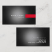 Moderne professionele, grijze, rode strepe oplossi visitekaartje (Voorkant / Achterkant)