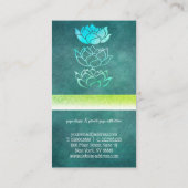 Moderne professionele, groene holografisch visitekaartje (Achterkant)