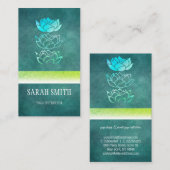 Moderne professionele, groene holografisch visitekaartje (Voorkant / Achterkant)