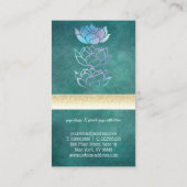 Moderne professionele, groene holografisch visitekaartje (Achterkant)