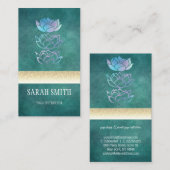 Moderne professionele, groene holografisch visitekaartje (Voorkant / Achterkant)