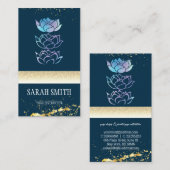 Moderne professionele, groene holografisch visitekaartje (Voorkant / Achterkant)