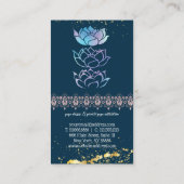 Moderne professionele, groene holografisch visitekaartje (Achterkant)