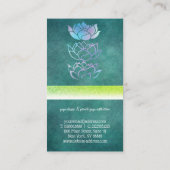 Moderne professionele, groene holografisch visitekaartje (Achterkant)