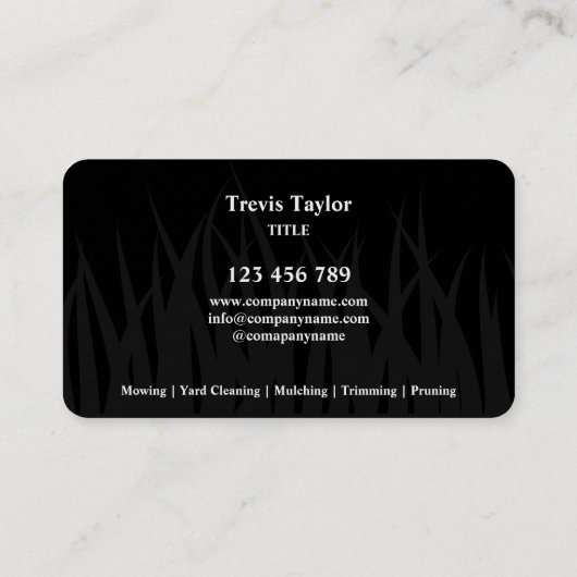 Moderne Professionele Groene Lawn Care Landschapst Visitekaartje (Achterkant)