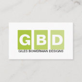 Moderne professionele groene visitekaartje (Voorkant)