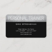 Moderne professionele gymnastiek zwart visitekaartje (Voorkant)