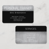 Moderne professionele gymnastiek zwart visitekaartje (Voorkant / Achterkant)