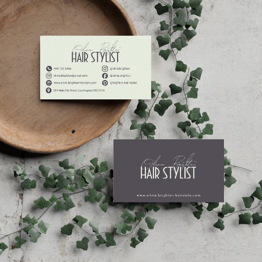 Moderne professionele haarkapper High-end Visitekaartje